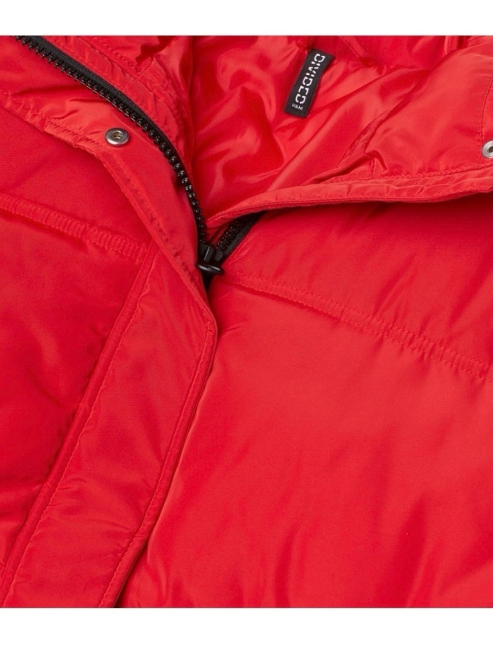 H&M Red Oversized Puffer Coat - Picture 2 of 6